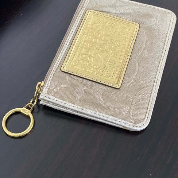 Coach poppy collection metallic wallet wristlet - Picture 2 of 9